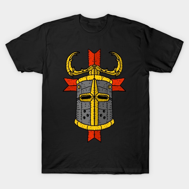 red cross crusader helmet. T-Shirt by JJadx